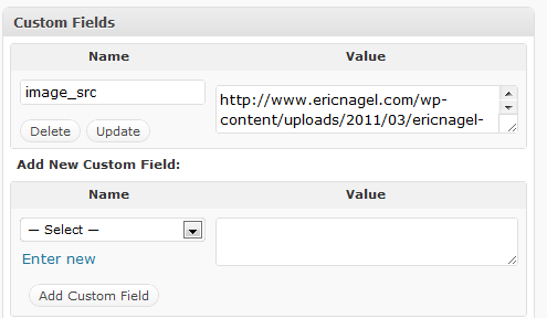 WordPress Custom Field for image_src WordPress Custom Field for image_src
