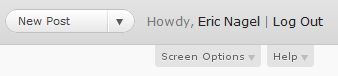 WordPress Screen Options WordPress Screen Options
